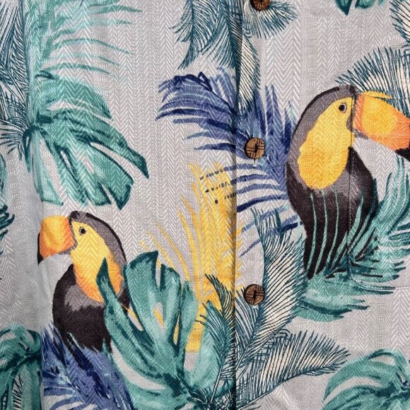 Caribbean Silk XL Men Hawaiian Tropical Shirt Cruise Vacation - Picture 4 of 6